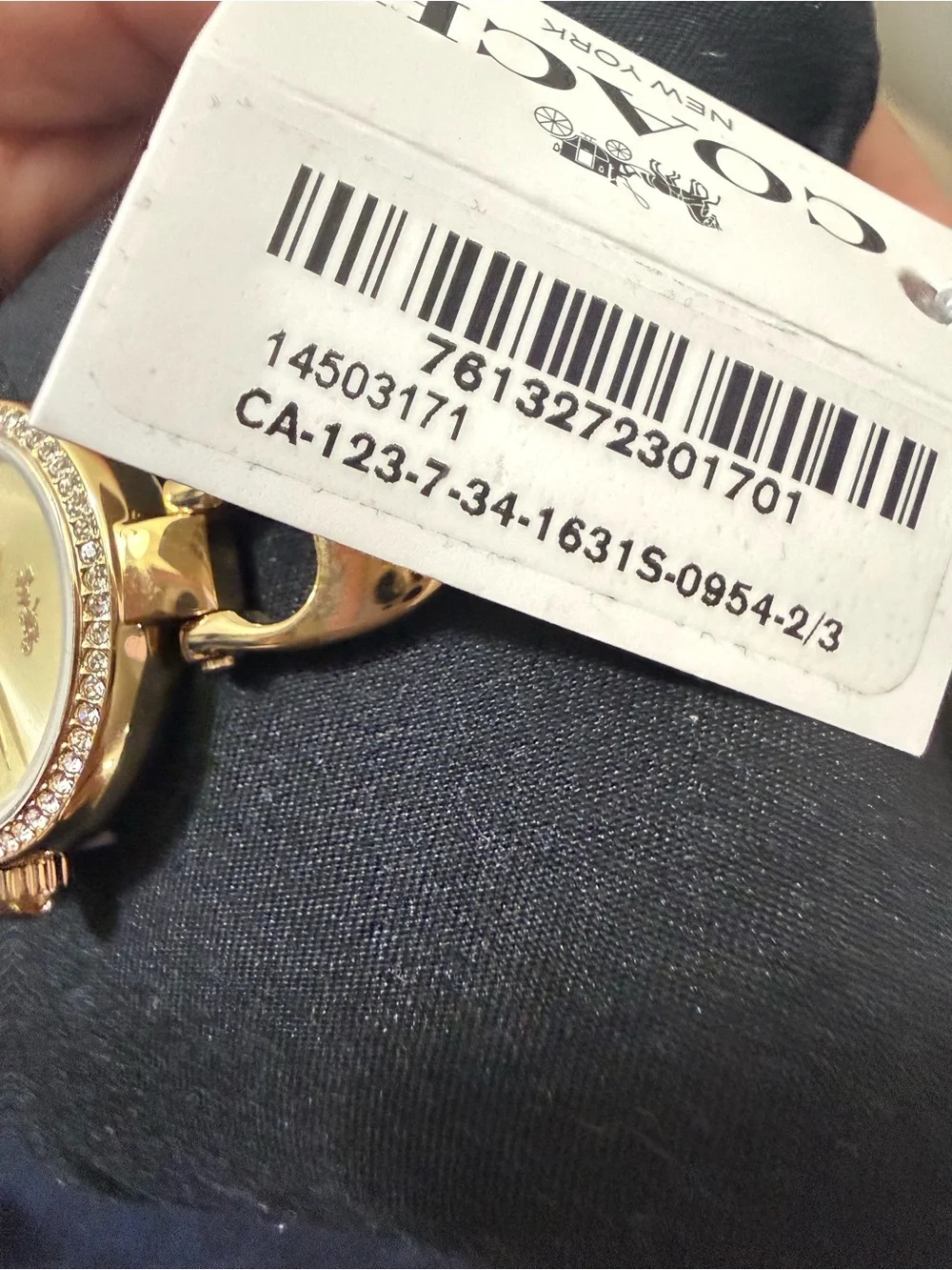Coach Gold Crystal-Accented Women's Bracelet Watch